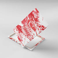 Red Turkey canvas wall art close-up corner, grunge map and TURKEY text