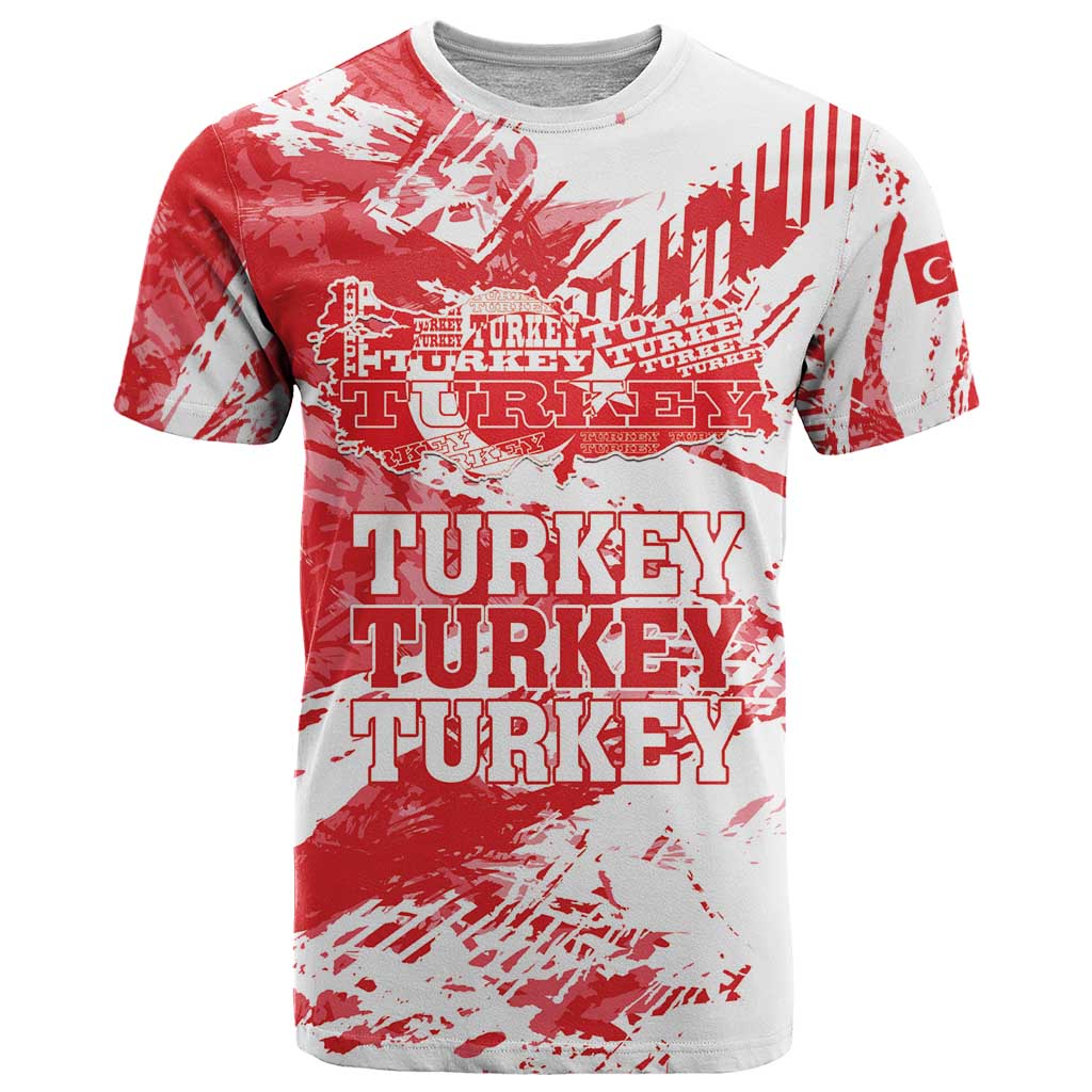 Personalised Turkey T Shirt Turkiye Map Unique Grunge - Wonder Print Shop