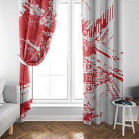Red and white Turkey map grunge window curtain panels with “KEY” and “TURKEY” text.