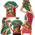 Personalized Suriname Family Matching Short Sleeve Bodycon Dress and Hawaiian Shirt Gerechtigheid Vroomheid Vertrouwen - Wonder Print Shop