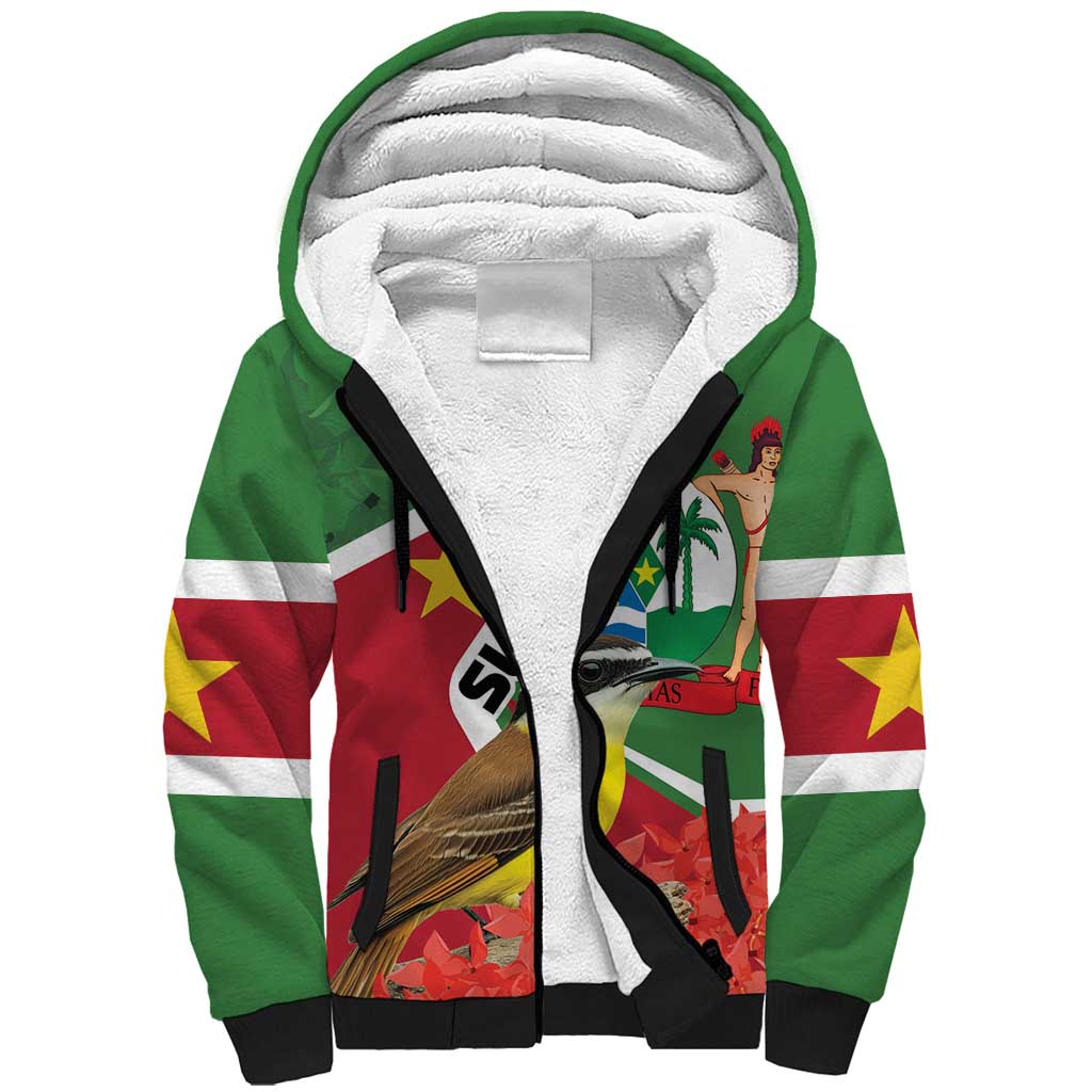 Personalized Suriname Sherpa Hoodie Gerechtigheid Vroomheid Vertrouwen - Wonder Print Shop