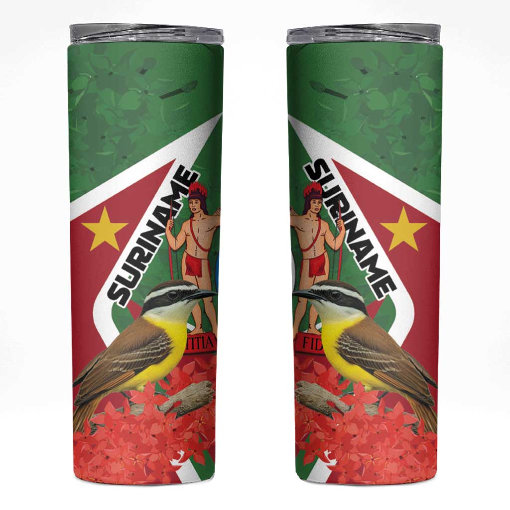 Personalized Suriname Skinny Tumbler Gerechtigheid Vroomheid Vertrouwen - Wonder Print Shop