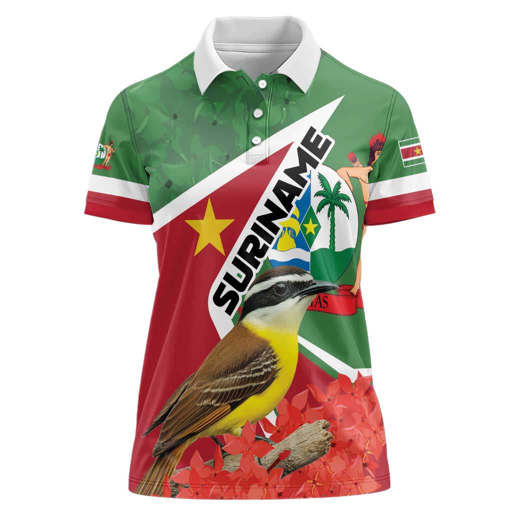 Personalized Suriname Women Polo Shirt Gerechtigheid Vroomheid Vertrouwen - Wonder Print Shop