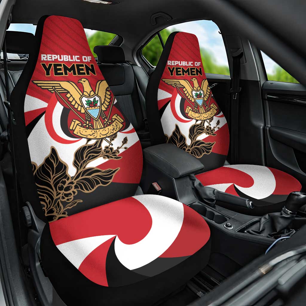 Republic of Yemen Car Seat Cover Yamaniyyatu Coat of Arms - Wonder Print Shop