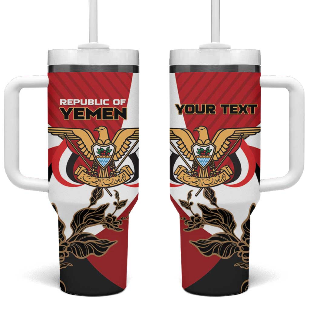 Personalized Republic of Yemen Tumbler With Handle Yamaniyyatu Coat of Arms - Wonder Print Shop