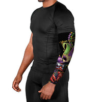Personalized Mardi Gras Funny Shrimp Arm Sleeves Fleur De Lis Special Version - Wonder Print Shop