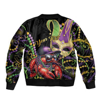 Personalized Mardi Gras Funny Shrimp Bomber Jacket Fleur De Lis Special Version - Wonder Print Shop