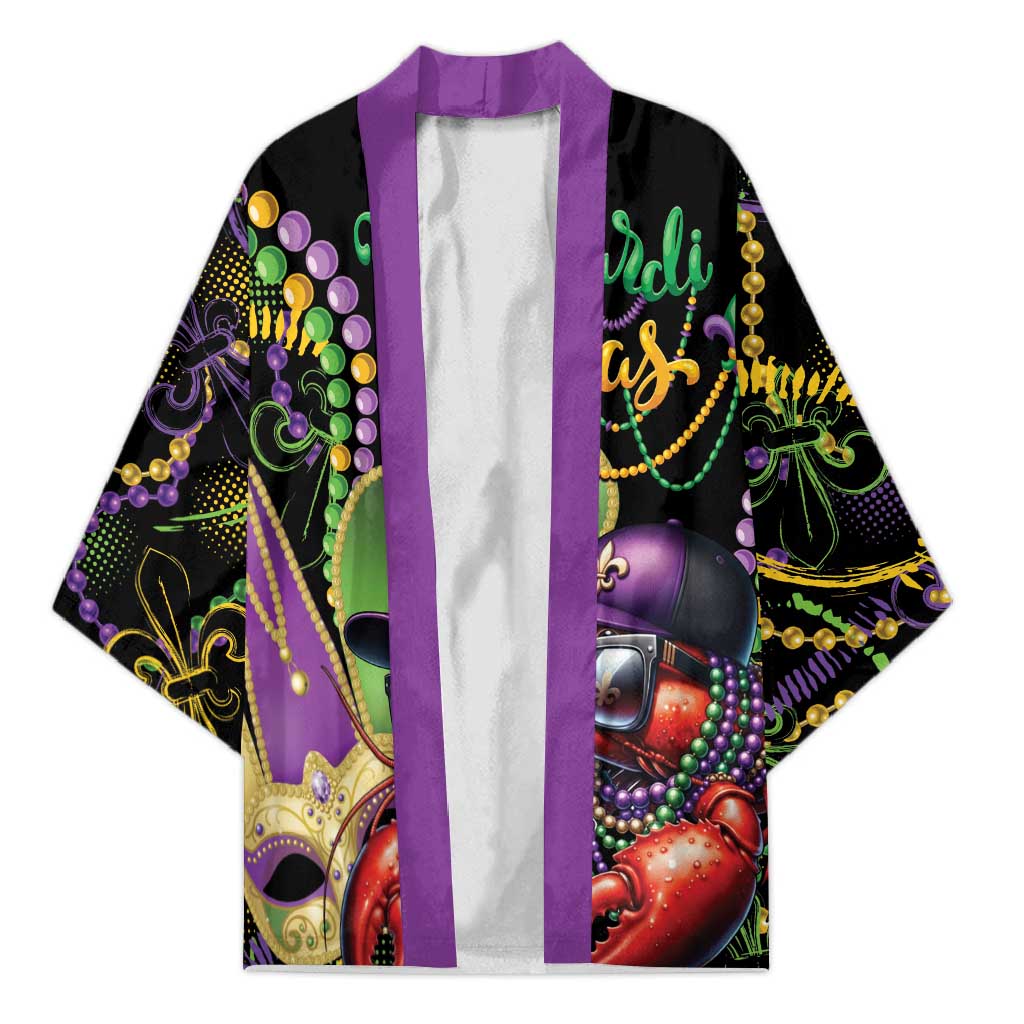 Personalized Mardi Gras Funny Shrimp Kimono Fleur De Lis Special Version - Wonder Print Shop