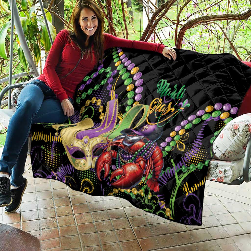 Mardi Gras Funny Shrimp Quilt Fleur De Lis Special Version - Wonder Print Shop