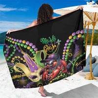 Mardi Gras Funny Shrimp Sarong Fleur De Lis Special Version - Wonder Print Shop
