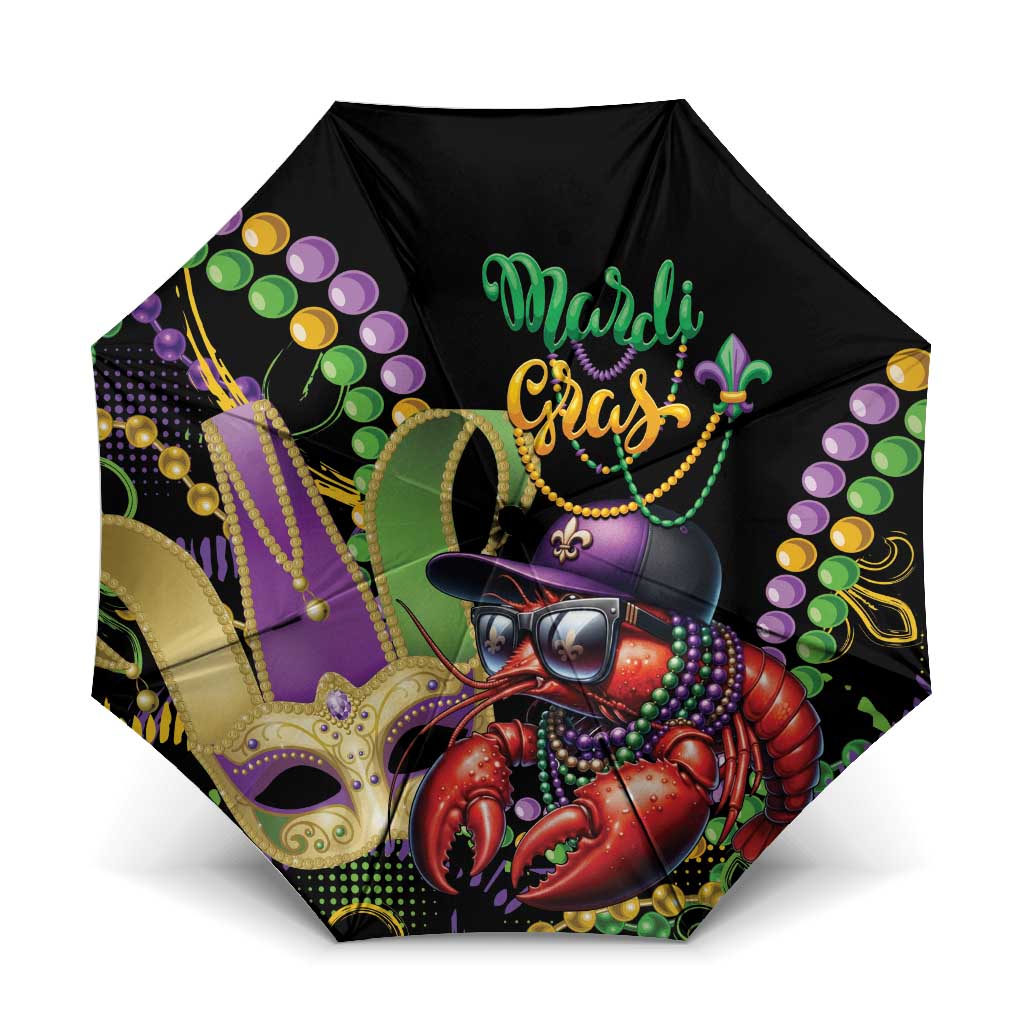Mardi Gras Funny Shrimp Umbrella Fleur De Lis Special Version - Wonder Print Shop