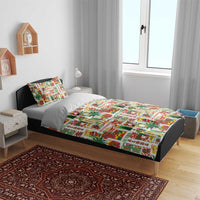 Hawaiian Santa Christmas Pattern Bedding Set White Version - Wonder Print Shop
