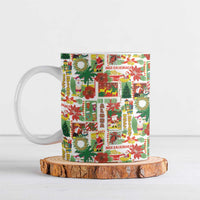 Hawaiian Santa Christmas Pattern Ceramic Mug White Version - Wonder Print Shop