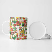 Hawaiian Santa Christmas Pattern Ceramic Mug White Version - Wonder Print Shop