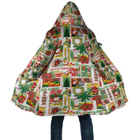 Hawaiian Santa Christmas Pattern Cloak White Version - Wonder Print Shop