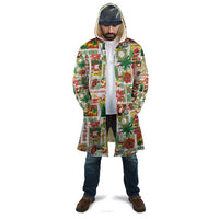 Hawaiian Santa Christmas Pattern Cloak White Version - Wonder Print Shop