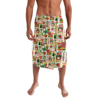 Hawaiian Santa Christmas Pattern Lavalava White Version - Wonder Print Shop