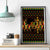 Kwanzaa Festival Canvas Wall Art Kinara Candles African Pattern - Wonder Print Shop