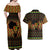 Kwanzaa Festival Couples Matching Off Shoulder Maxi Dress and Hawaiian Shirt Kinara Candles African Pattern - Wonder Print Shop