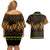 Kwanzaa Festival Couples Matching Off Shoulder Short Dress and Hawaiian Shirt Kinara Candles African Pattern - Wonder Print Shop