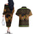 Kwanzaa Festival Couples Matching Off The Shoulder Long Sleeve Dress and Hawaiian Shirt Kinara Candles African Pattern - Wonder Print Shop