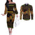 kwanzaa-festival-couples-matching-off-the-shoulder-long-sleeve-dress-and-long-sleeve-button-shirt-kinara-candles-african-pattern