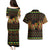 Kwanzaa Festival Couples Matching Puletasi Dress and Hawaiian Shirt Kinara Candles African Pattern - Wonder Print Shop