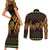 Kwanzaa Festival Couples Matching Short Sleeve Bodycon Dress and Long Sleeve Button Shirt Kinara Candles African Pattern - Wonder Print Shop