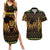 Kwanzaa Festival Couples Matching Summer Maxi Dress and Hawaiian Shirt Kinara Candles African Pattern - Wonder Print Shop