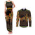 Kwanzaa Festival Couples Matching Tank Maxi Dress and Long Sleeve Button Shirt Kinara Candles African Pattern - Wonder Print Shop