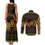 Kwanzaa Festival Couples Matching Tank Maxi Dress and Long Sleeve Button Shirt Kinara Candles African Pattern - Wonder Print Shop