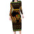 Kwanzaa Festival Family Matching Long Sleeve Bodycon Dress and Hawaiian Shirt Kinara Candles African Pattern - Wonder Print Shop