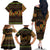 Kwanzaa Festival Family Matching Off Shoulder Long Sleeve Dress and Hawaiian Shirt Kinara Candles African Pattern - Wonder Print Shop