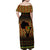 Kwanzaa Festival Family Matching Off Shoulder Maxi Dress and Hawaiian Shirt Kinara Candles African Pattern - Wonder Print Shop