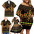 Kwanzaa Festival Family Matching Off Shoulder Short Dress and Hawaiian Shirt Kinara Candles African Pattern - Wonder Print Shop