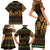 Kwanzaa Festival Family Matching Short Sleeve Bodycon Dress and Hawaiian Shirt Kinara Candles African Pattern - Wonder Print Shop