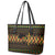 Kwanzaa Festival Leather Tote Bag Kinara Candles African Pattern - Wonder Print Shop