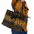 Kwanzaa Festival Leather Tote Bag Kinara Candles African Pattern - Wonder Print Shop