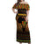 Kwanzaa Festival Off Shoulder Maxi Dress Kinara Candles African Pattern - Wonder Print Shop