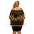 Kwanzaa Festival Off Shoulder Short Dress Kinara Candles African Pattern - Wonder Print Shop