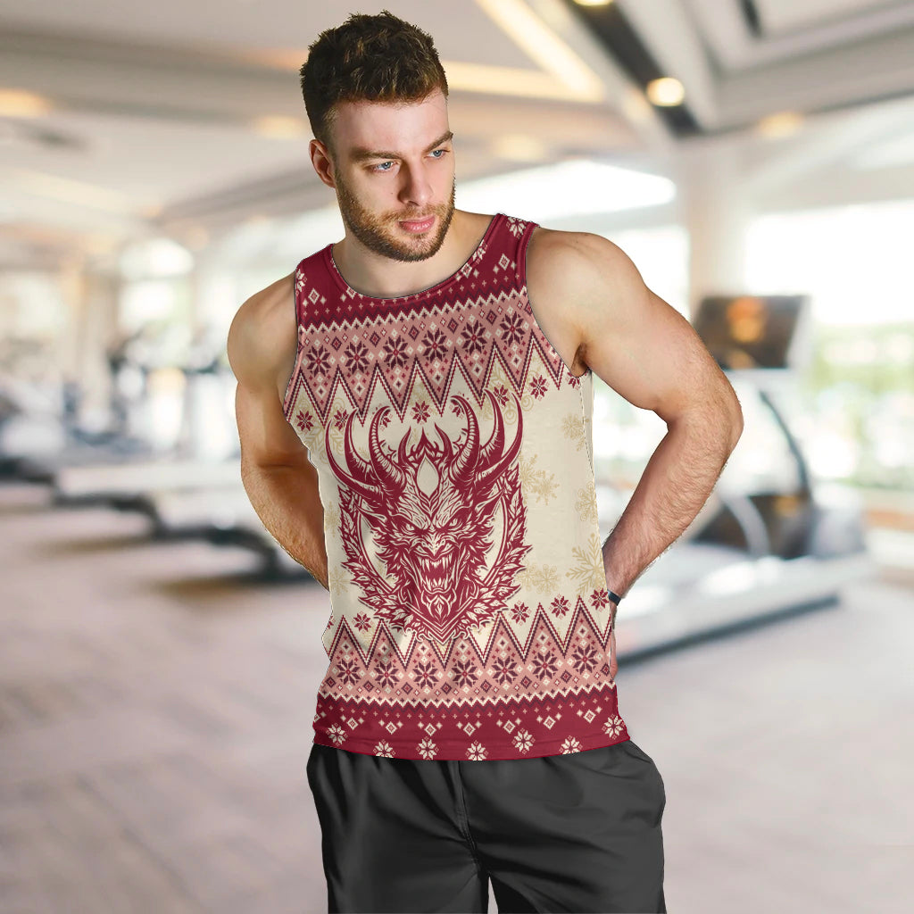 Austria Christmas Men Tank Top Krampus Xmas Pattern - Wonder Print Shop