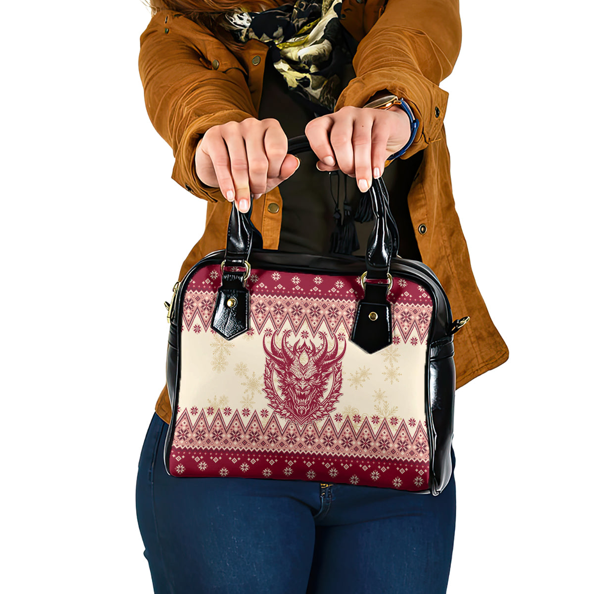 austria-christmas-shoulder-handbag-krampus-xmas-pattern