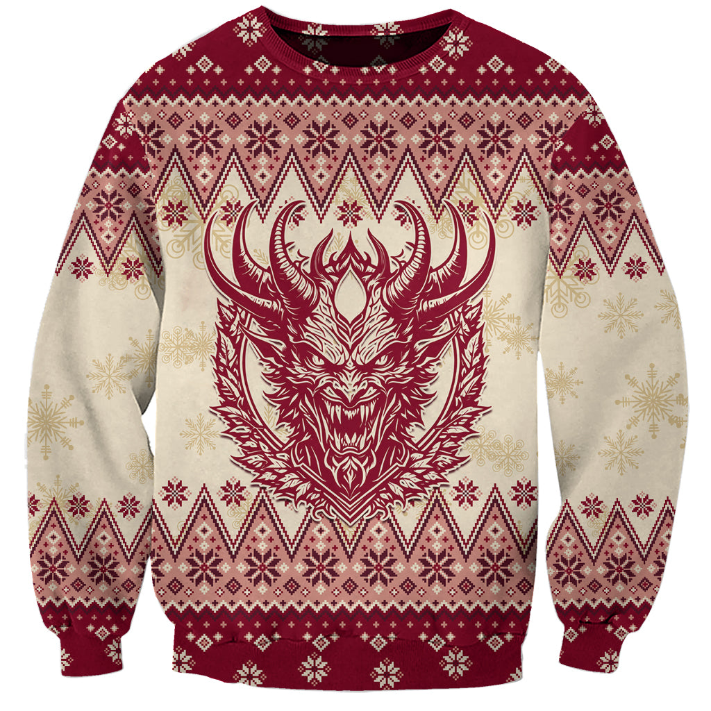 Austria Christmas Sweatshirt Krampus Xmas Pattern - Wonder Print Shop