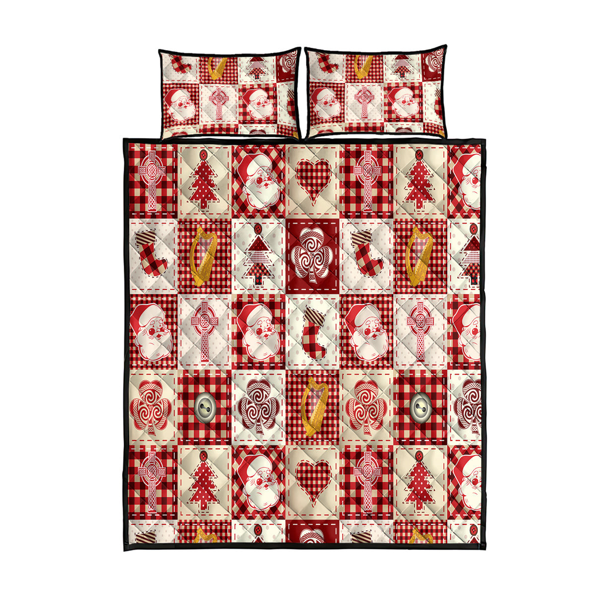 ireland-christmas-quilt-bed-set-irish-celtic-xmas-patchwork-style