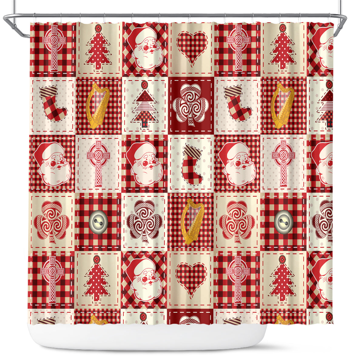 ireland-christmas-shower-curtain-irish-celtic-xmas-patchwork-style