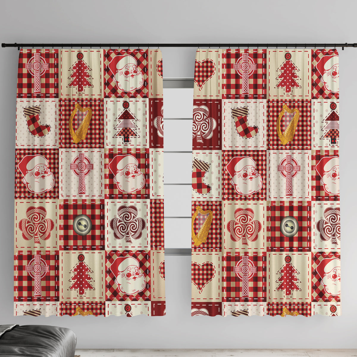 ireland-christmas-window-curtain-irish-celtic-xmas-patchwork-style