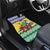 Saint Vincent and the Grenadines Christmas Car Mats Santa Vincent Parrot - Wonder Print Shop