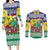 Personalized Saint Vincent and the Grenadines Christmas Couples Matching Long Sleeve Bodycon Dress and Long Sleeve Button Shirt Santa Vincent Parrot - Wonder Print Shop