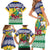 Personalized Saint Vincent and the Grenadines Christmas Family Matching Short Sleeve Bodycon Dress and Hawaiian Shirt Santa Vincent Parrot - Wonder Print Shop