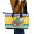 Saint Vincent and the Grenadines Christmas Leather Tote Bag Santa Vincent Parrot - Wonder Print Shop